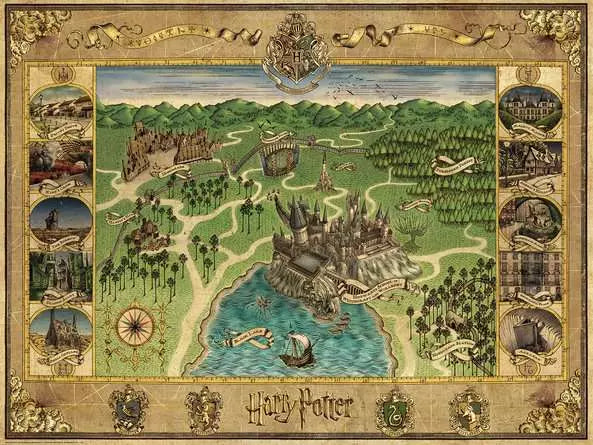 Adult puzzle 1500 pieces - Harry Potter - Hogwarts Map
