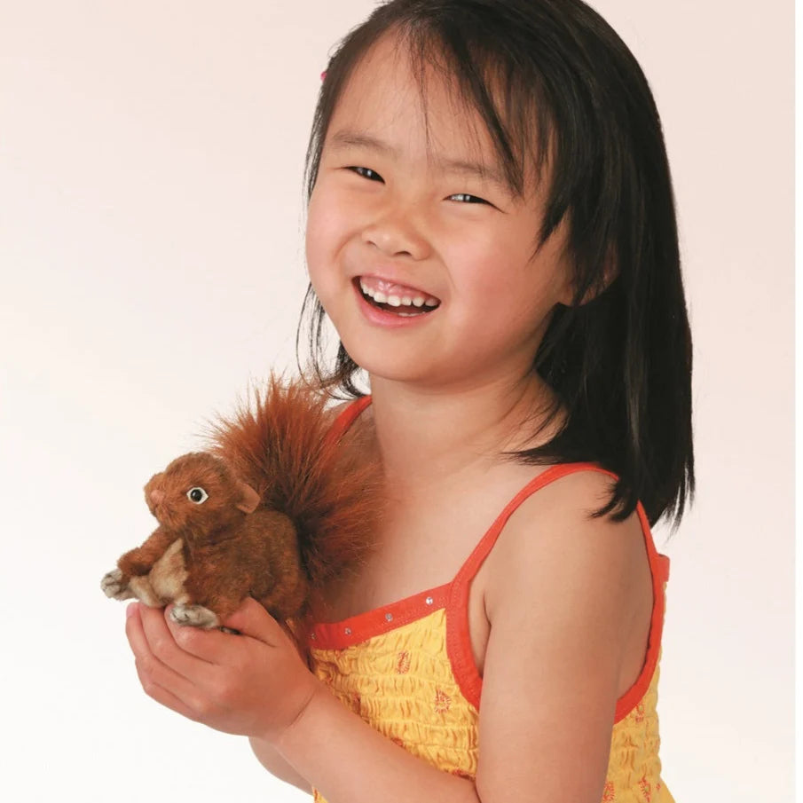 Mini Red Squirrel Finger Puppet