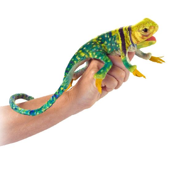 Mini Collared Lizard Finger Puppet