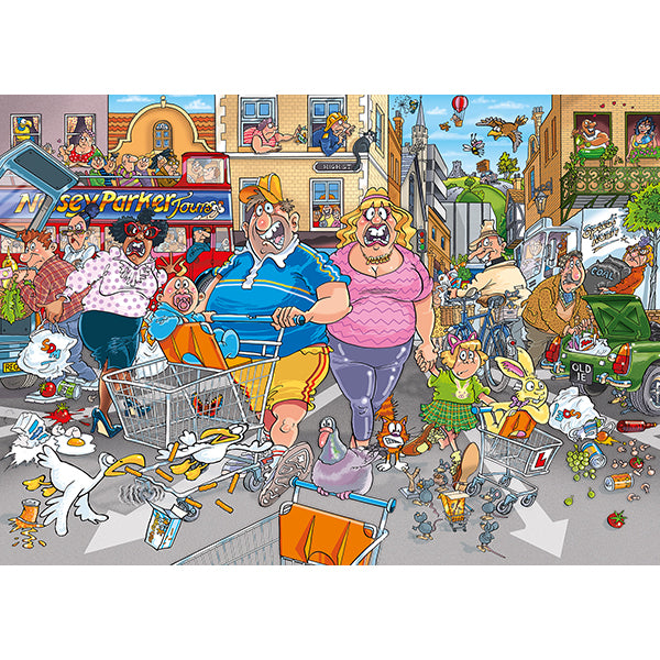 1000 pcs, Wasgij Original 46, Middle Aisle Madness!