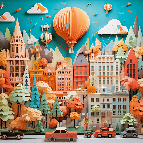 1000 pcs, Paper-Like, Townscape