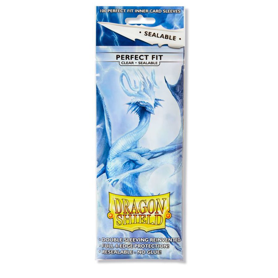 Sleeves: Dragon Shield: Perfect Fit: Sealable Inner Sleeves: Clear (100)