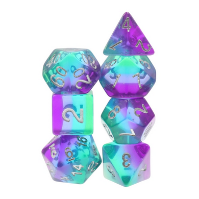 Blue Aurora RPG Dice Set
