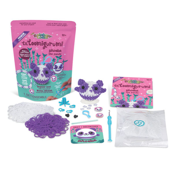 Lil' Loomigurumi Kit - Purple Panda