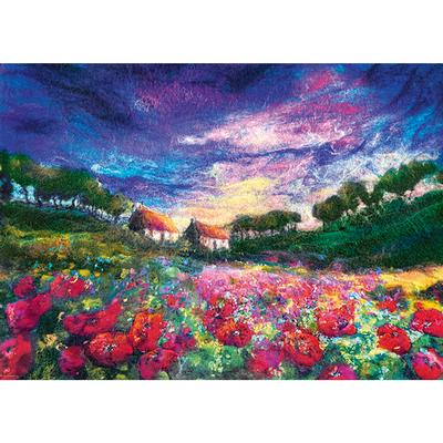 1000 pcs, Felted Art, Sundown Poppies
