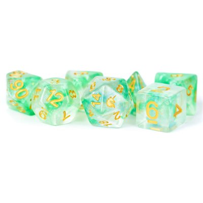 Dice: 7 pc: 16 mm: Resin: Unicorn Icy Everglades