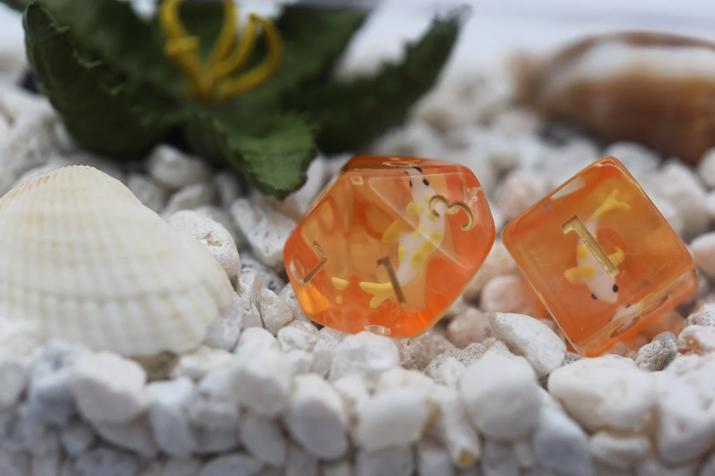 Golden Koi Fish RPG Dice Set