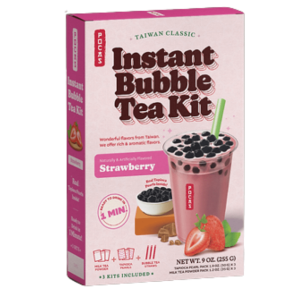 Pocas Instant Bubble Tea Kit Strawberry