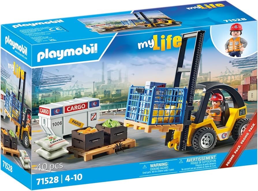 Forklift truck with cargo
