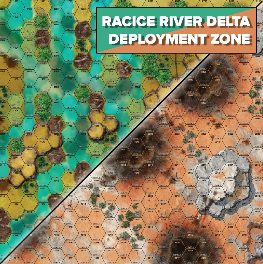 BattleTech: Battlemat - Racice River Delta (CSJ)/ Deployment Zone