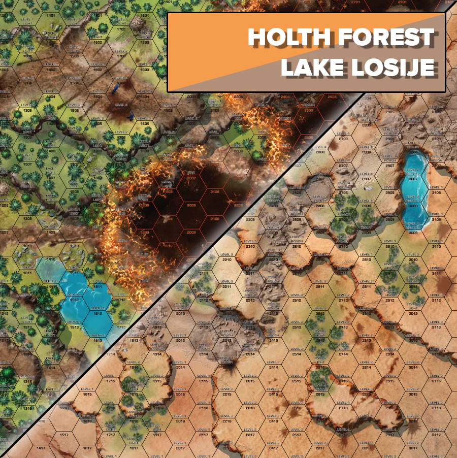 BattleTech: Battlemat - Holth Forest (CGB)/ Lake Losiije (CNC)