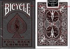Bicycle Foil Back Crimson