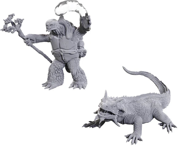 D&D Nolzur's Marvelous Unpainted Miniatures: Wave 24: Tortle Druid & Wild Shape Giant Lizard