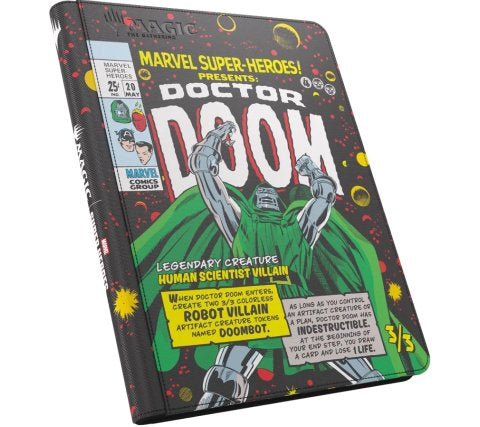 MTG: Marvel Super Heroes Doctor Doom 18 Pocket Zip-UP Portfolio