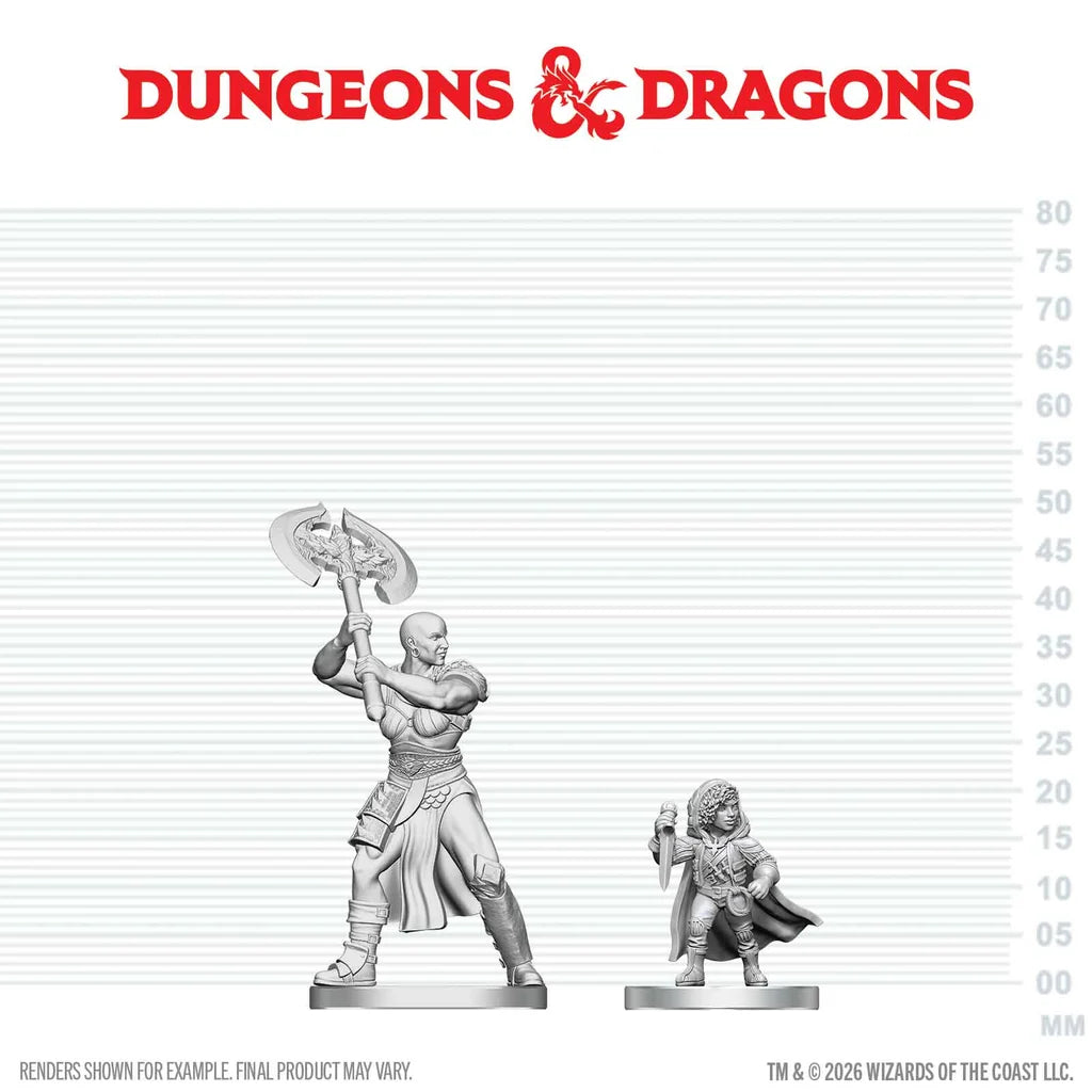 D&D NOLZUR'S MARVELOUS MINIATURES: GOLIATH BARBARIAN & HALFLING ROGUE