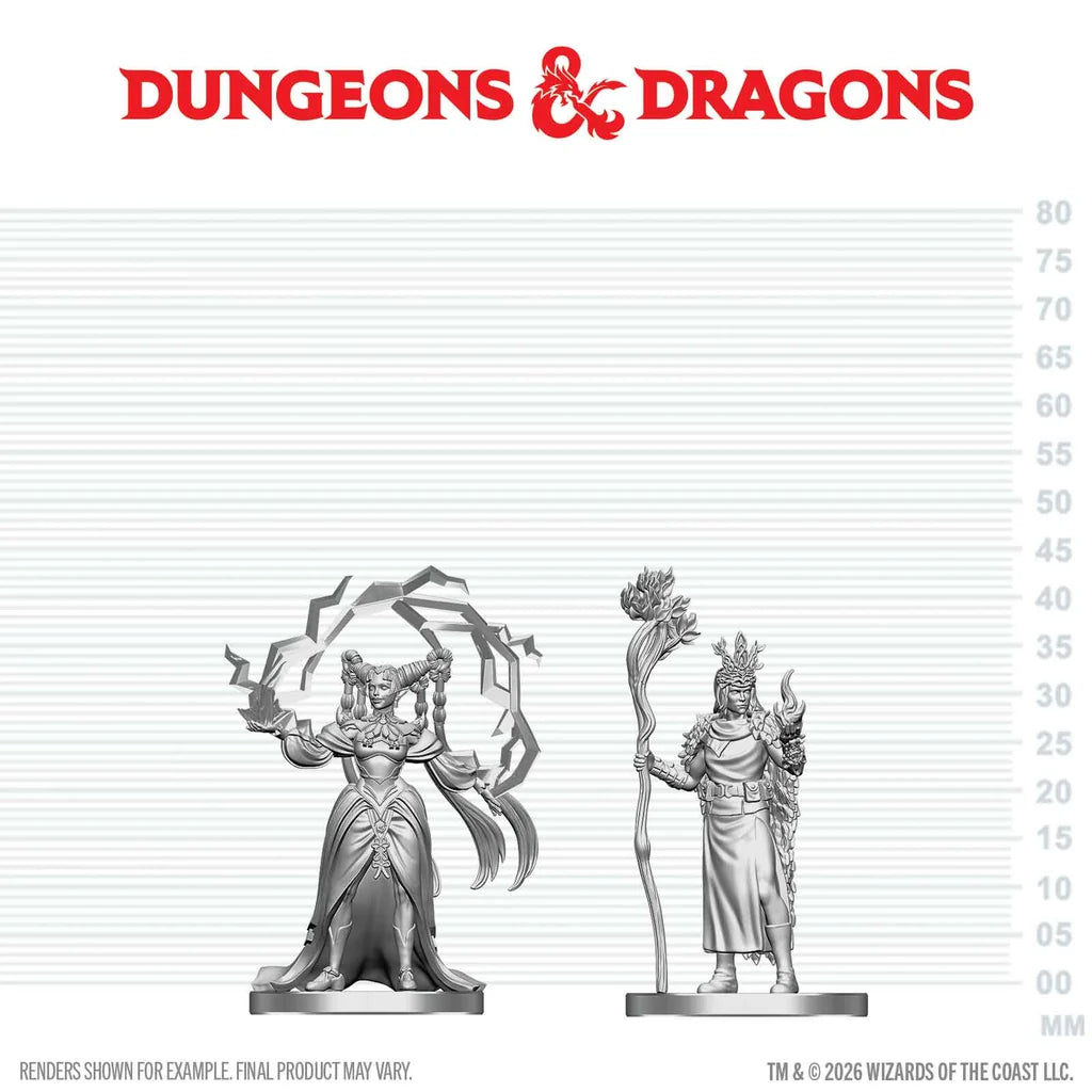 D&D NOLZUR'S MARVELOUS MINIATURES: HUMAN DRUID & ELF SORCERER
