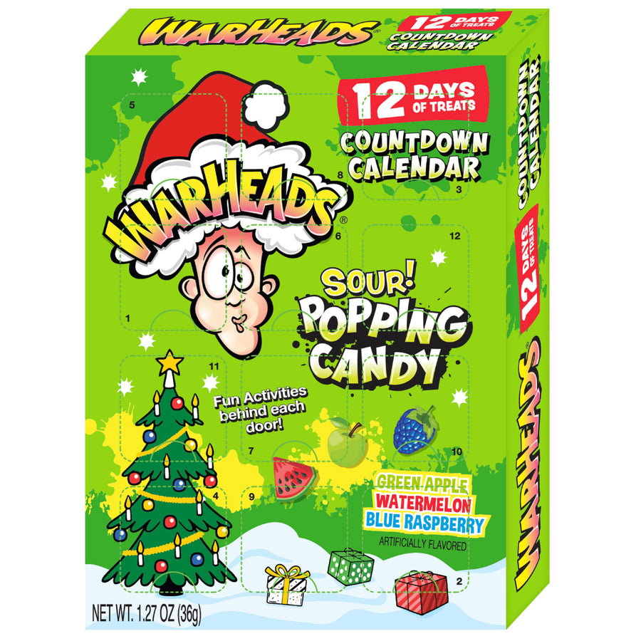 Warheads Sour Popping Candy Countdown Calendar