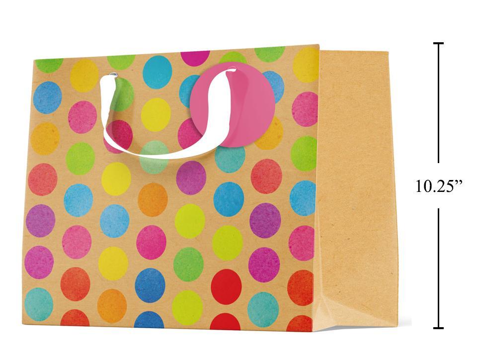 Paper T. Large Gift Bag - Horiz. Dots, Matte/HS