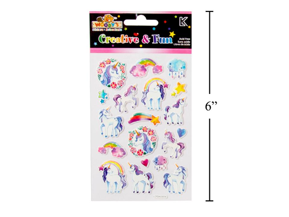Woody's Sticker Puffy Unicorn