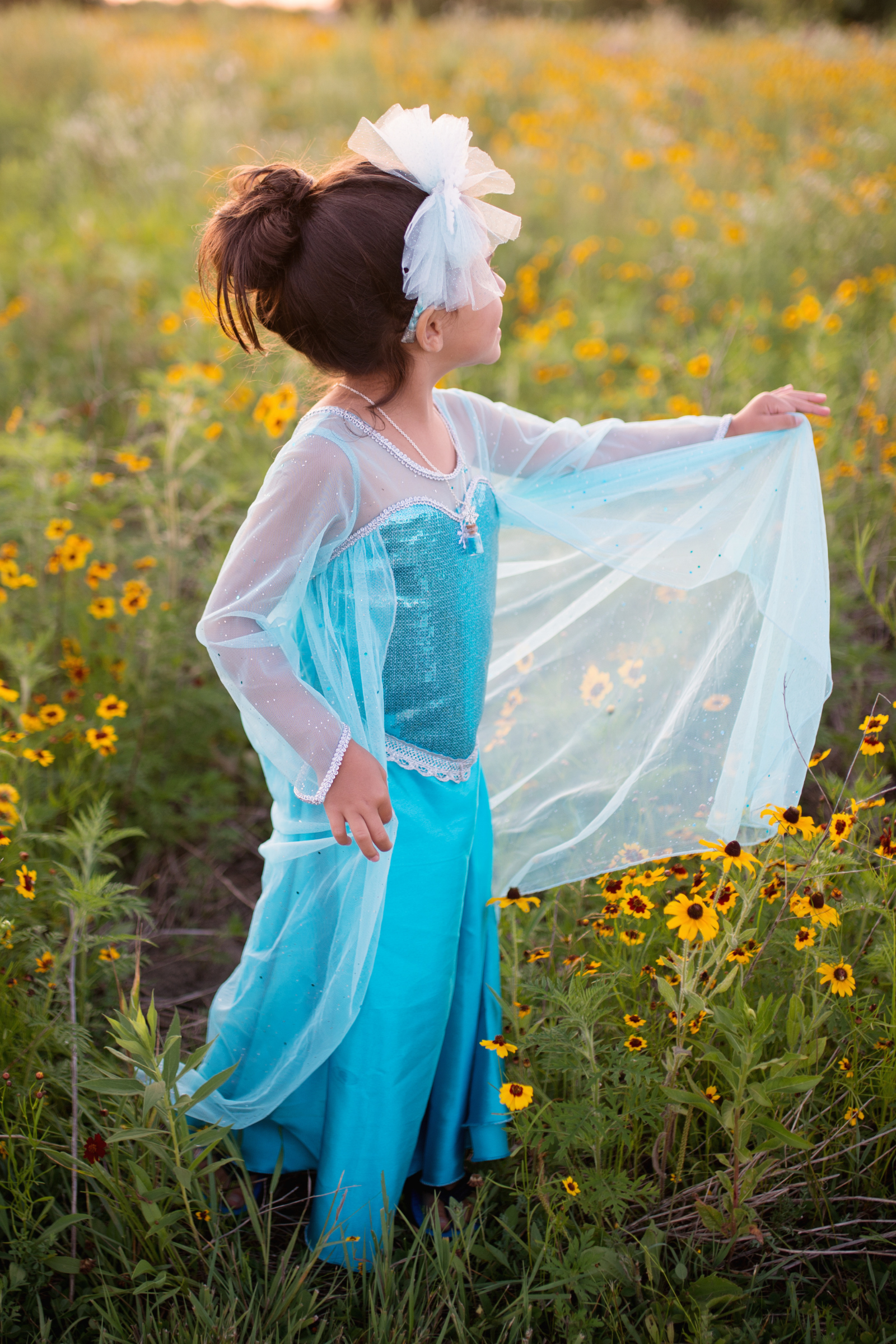 Ice Queen Dress with Cape (size 5-6)