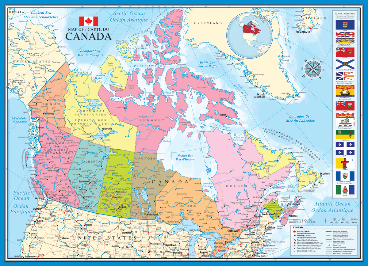 Map of Canada - 1000pc