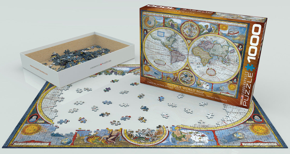 Antique World Map - 1000pc