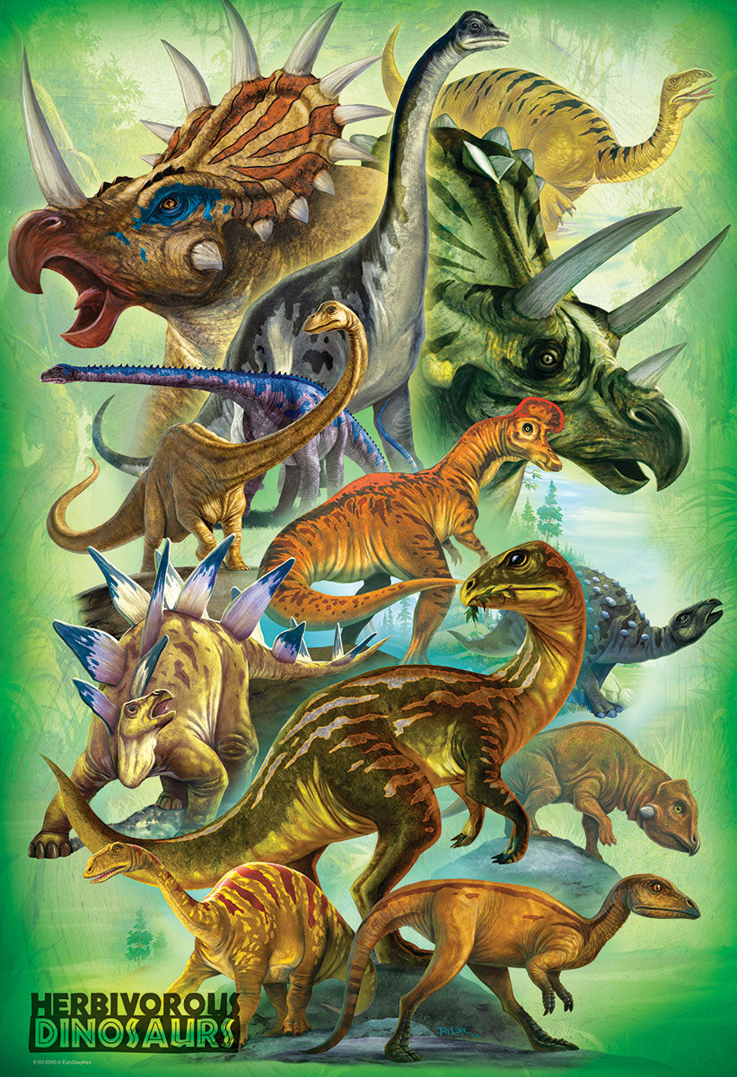 Herbivorous Dinosaurs - 100pc