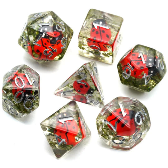 Red Ladybug RPG Dice Set