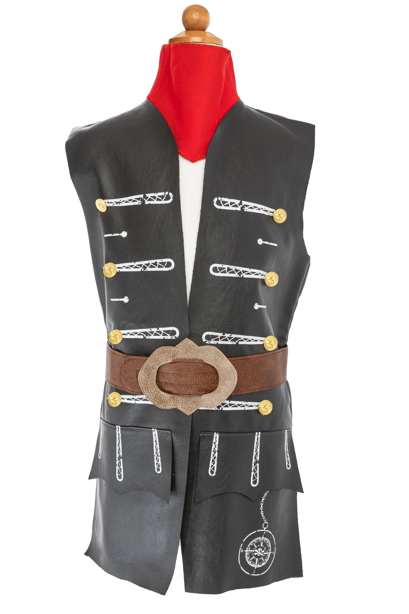 Skully Pirate Vest with Belt & Scarf 7/8