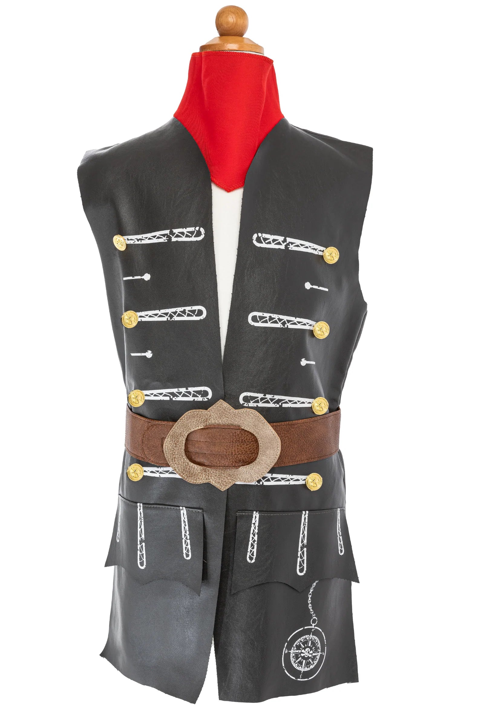 Skully Pirate Vest with Belt & Scarf 7/8