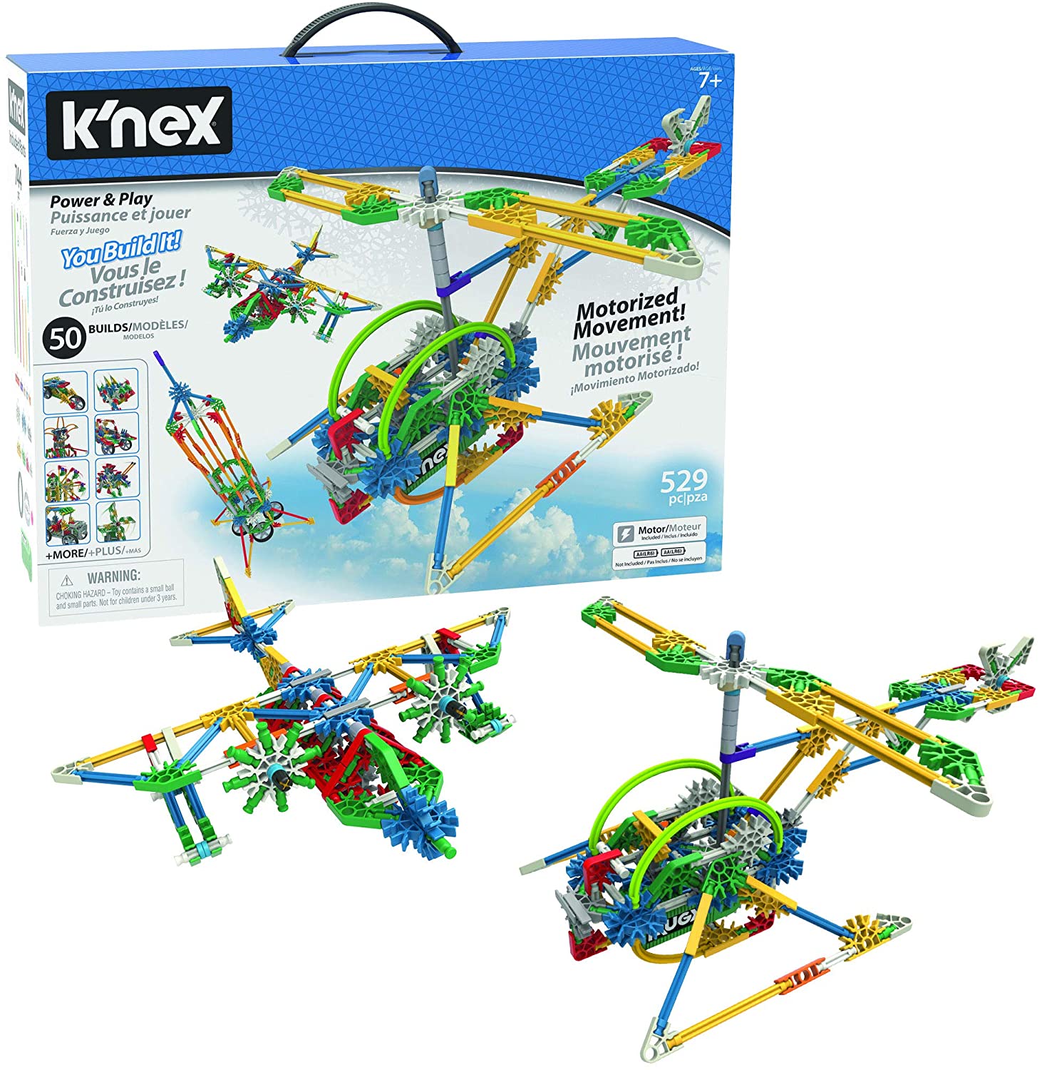 K'Nex Building Set: 529pc Power & Play Motorized